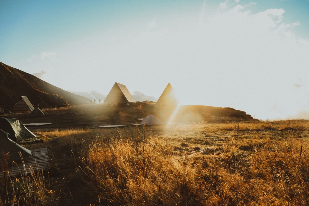 Autumn hiking in the mountains