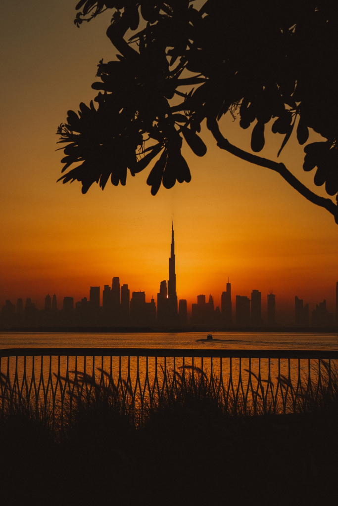 Watch the perfect sunset at Dubai Creek Harbor promenade