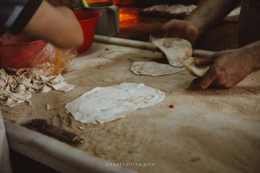 Traditional oven used for baking bread in a Mardin bakery. ​