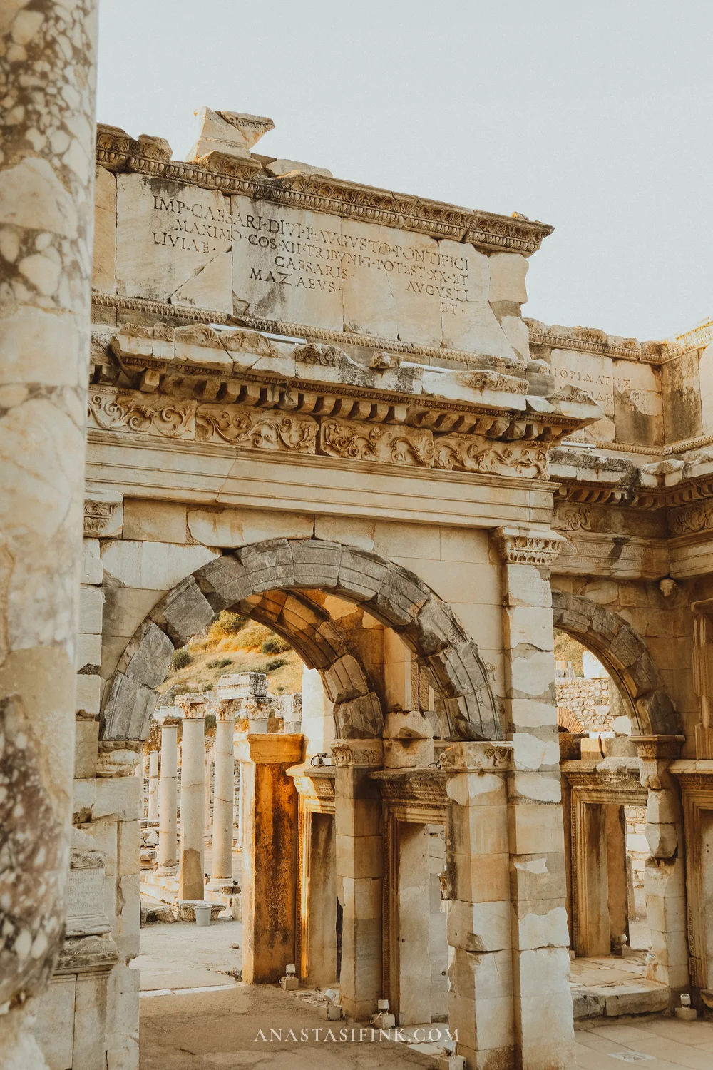 Gate of Mazaeus and Mithridates with Latin inscription on the architrave