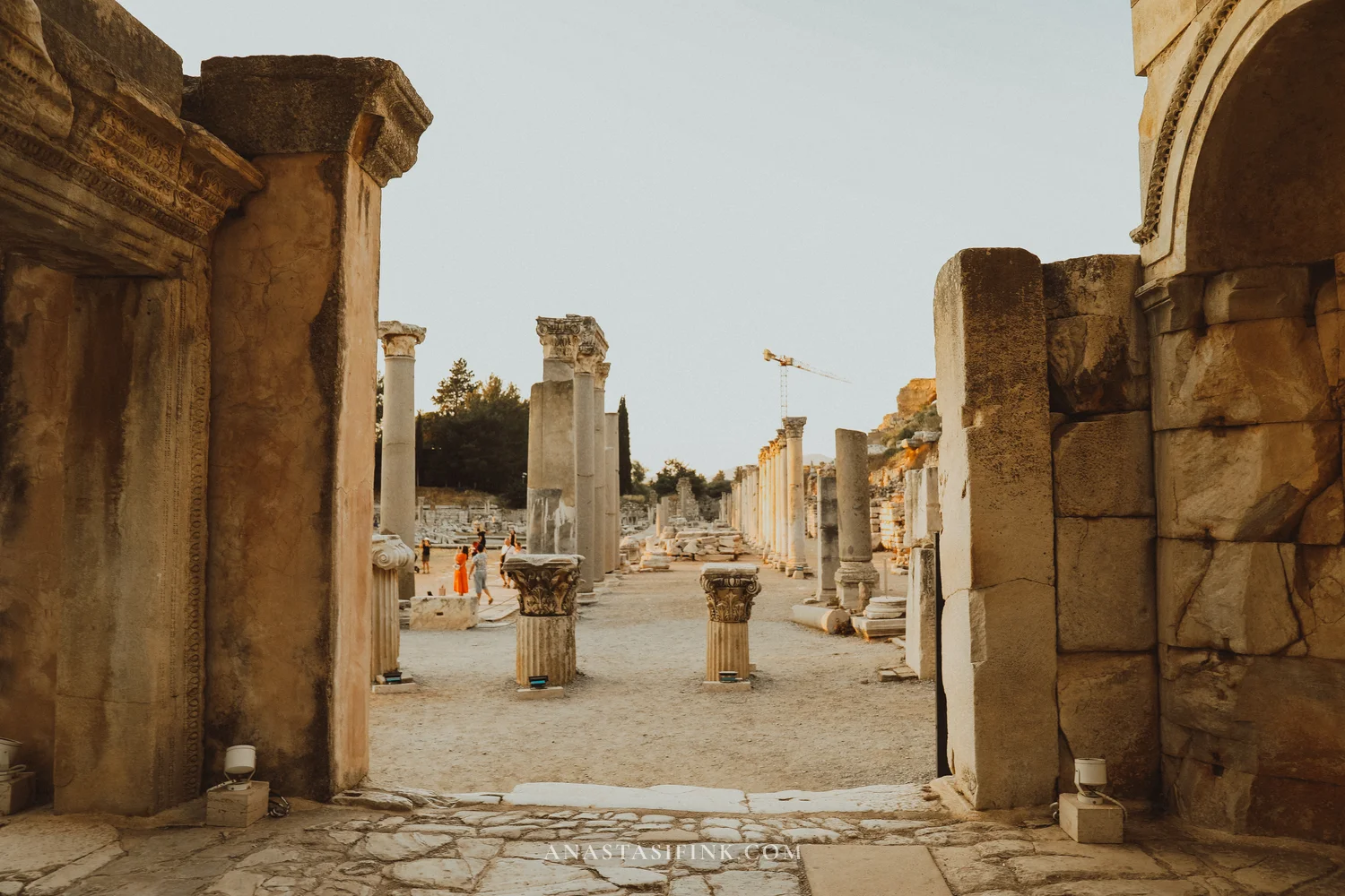 View from inside the gate — passage to the Agora colonnade