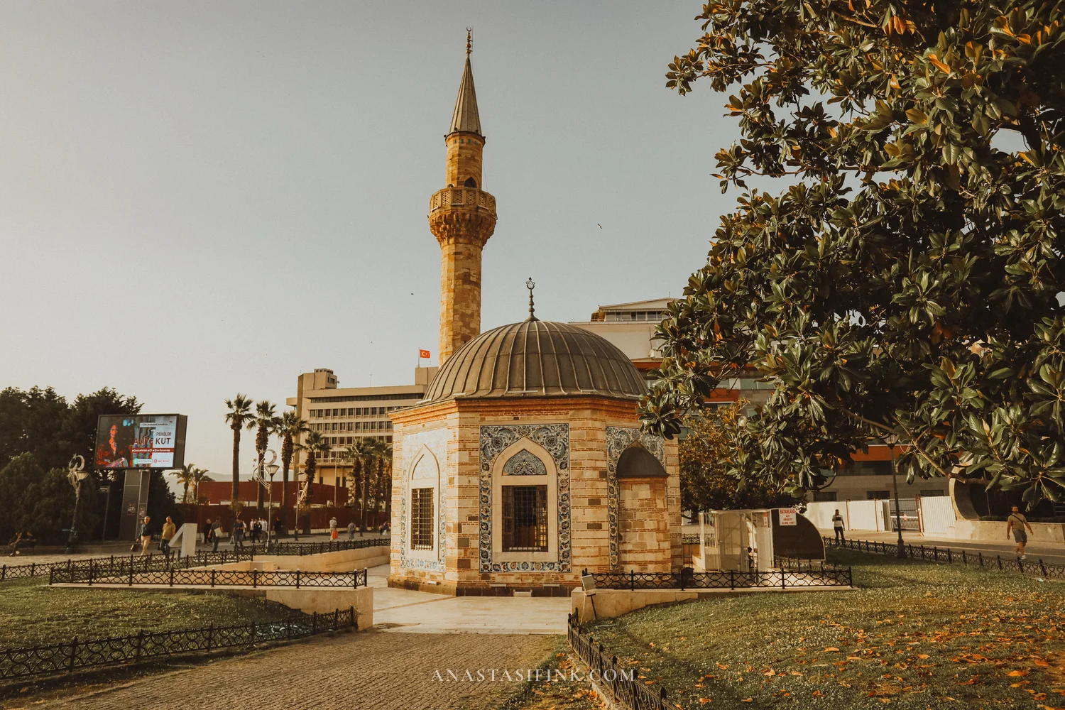 Yali Mosque — tiny but elegant, with Iznik tiles on the facade