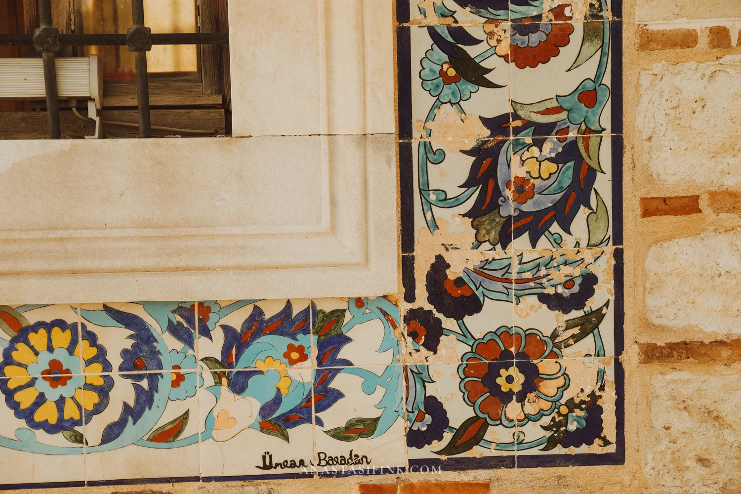 Iznik-style tiles — distinctive floral pattern with tulips and carnations