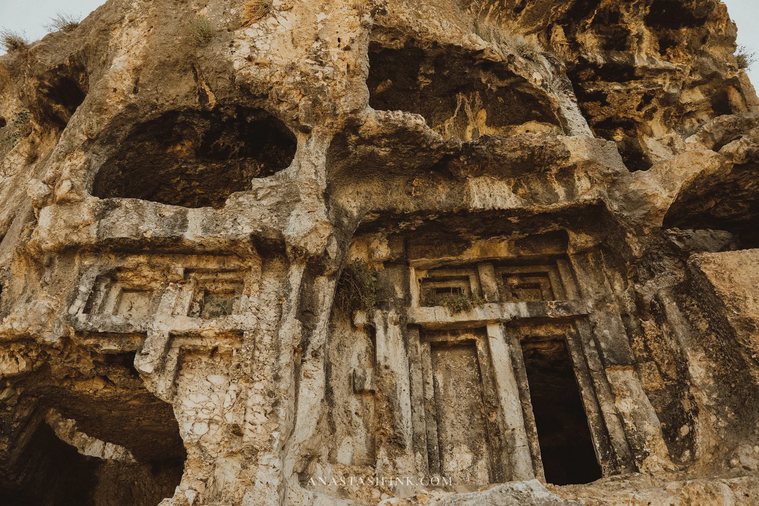 Facade of the Tomb of Bellerophon with columns