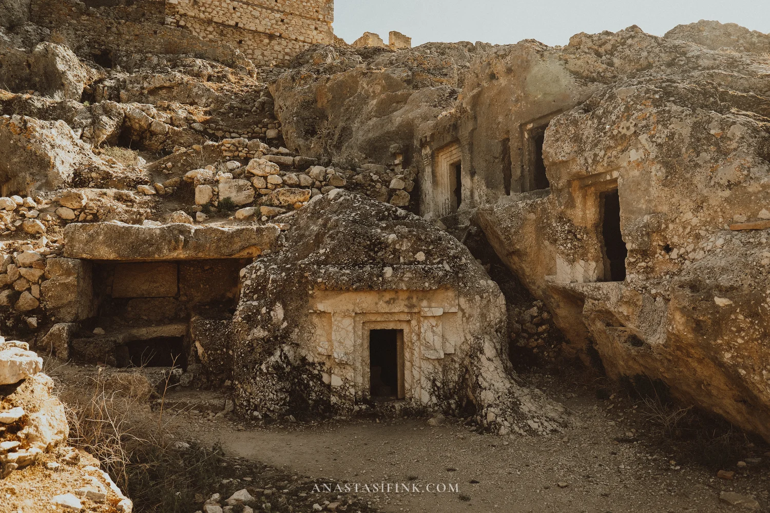 Entrance to a rock-cut tomb