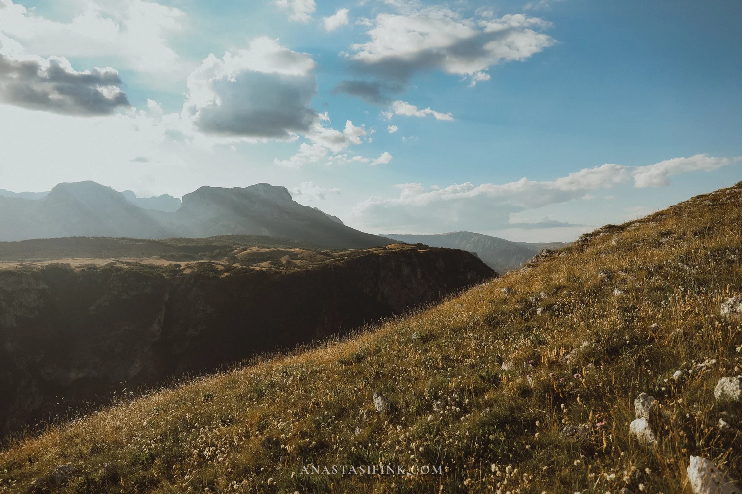 Panorama of Durmitor mountains and canyon from Babina Greda viewpoint, Montenegro