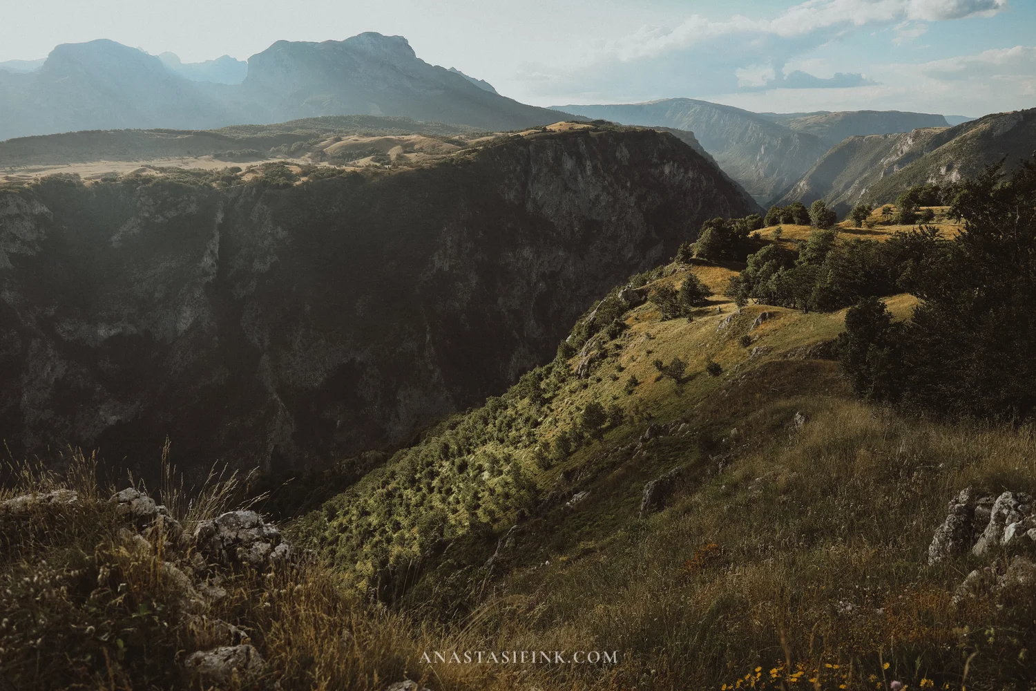 Deep Komarnica canyon seen from Babina Greda viewpoint in Durmitor, Montenegro