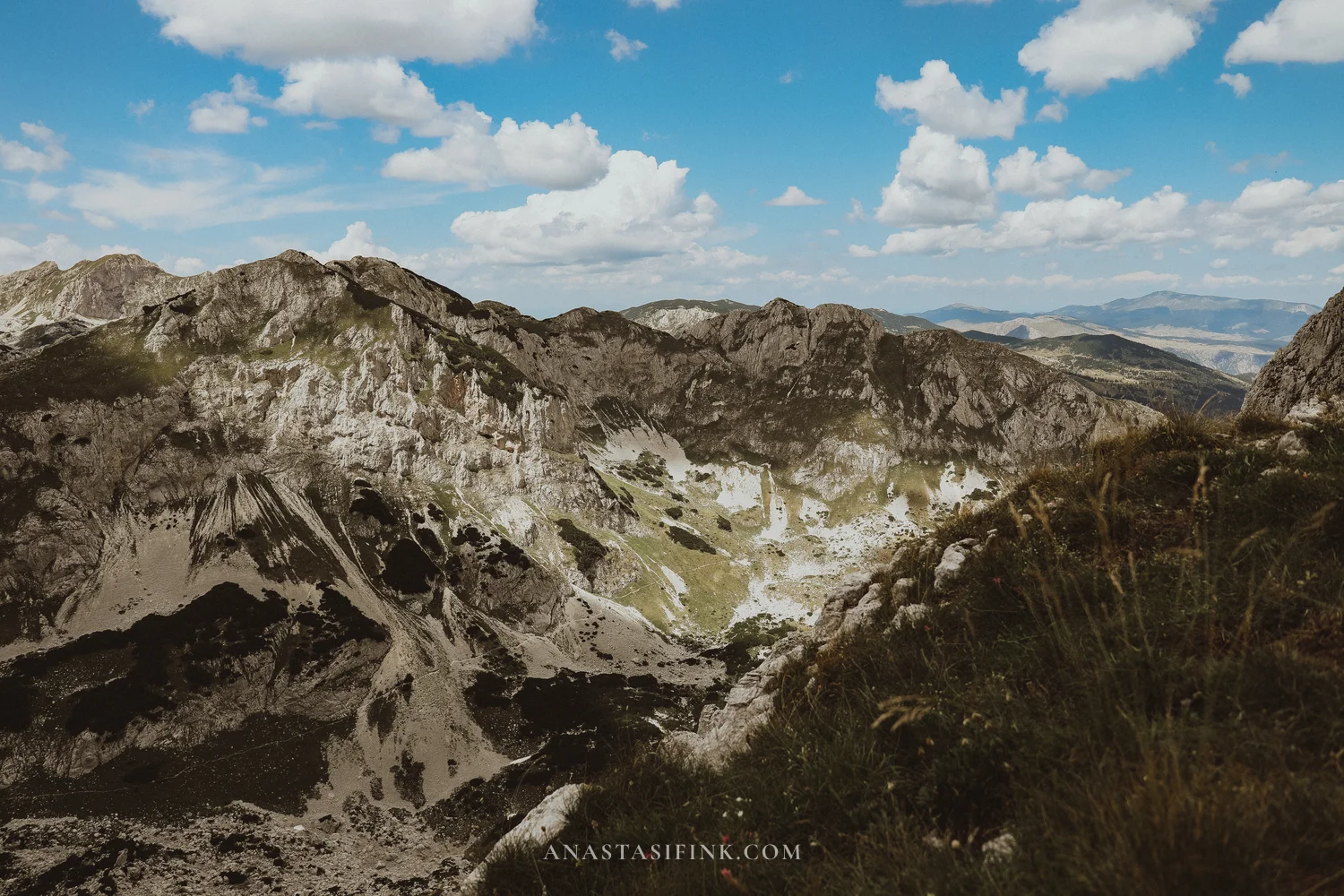 Rocky limestone ridges of the Durmitor massif seen from Savin Kuk, Montenegro